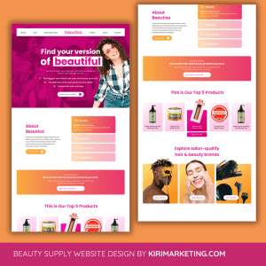 Beauty Supply Website Design